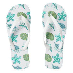 Tongs Flip Flops-Seashells