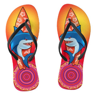 Tongs Flip Flops Sharp surf hippy boho Reds