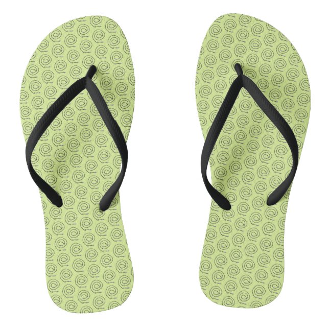 Tongs Flip-Flops - Spirales noires perlées (Semelle)