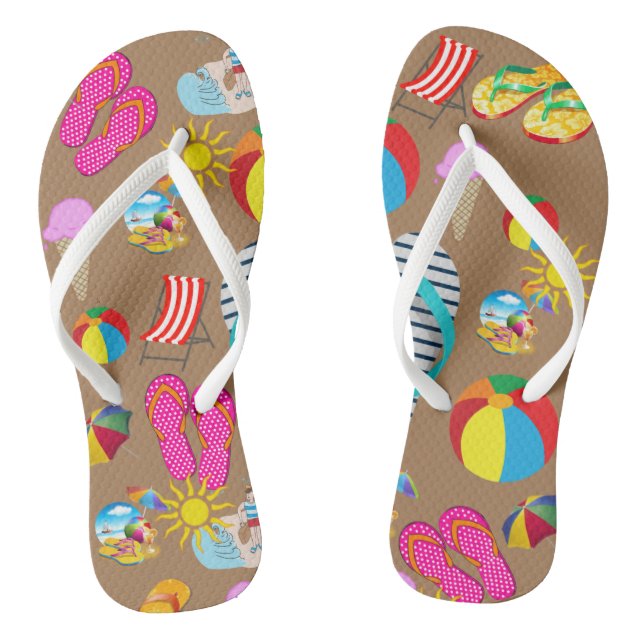 Tongs Flip Flops Summer Beach Amusants Style (Semelle)