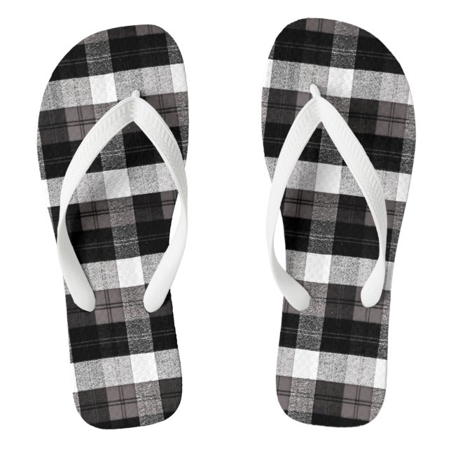 Tongs Flipflop Sandales XMAS Buffalo plaqué noir blanc (Semelle)