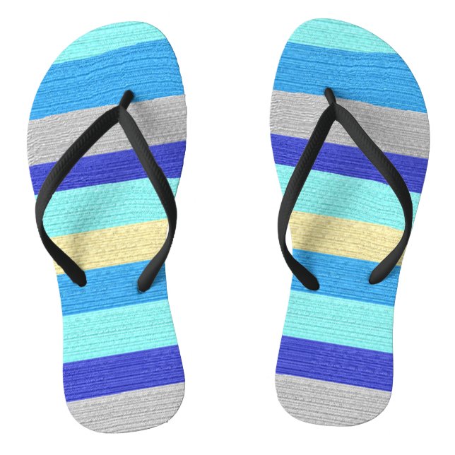 Tongs Flipflops bleu et or (Semelle)