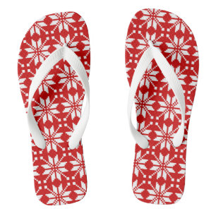 Tongs Flocon de Noël Motif de Noël