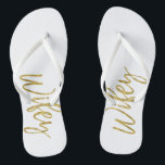 Tongs Flops à lèvres Wifey avec Typographie à huile d'or<br><div class="desc">Flops à lèvres Wifey avec Typographie à huile d'or</div>