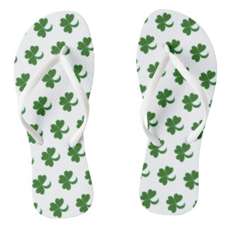 Tongs Flops - Feuilles de trèfle vert