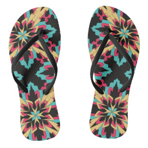 Tongs  Floral et Glamour Tissu Mode Sans Couture Mignon 