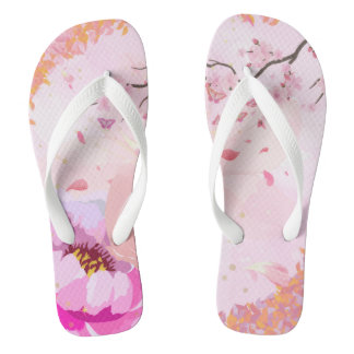 Tongs Florales Roses