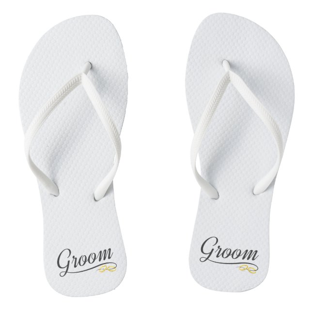 Tongs Flore simple Mariage Calligraphie Flip Flops (Semelle)