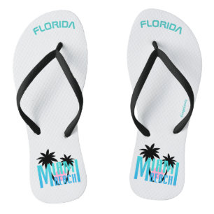 Tongs Floride Miami Beach Fun Palm Cool Sun Flip Flops