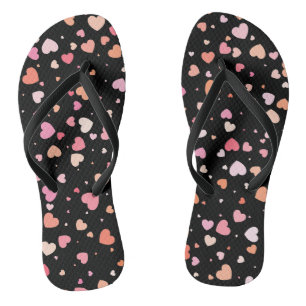 Tongs Fond de motif Saint-Valentin 2024 avec cœur