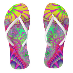 Tongs Fonte arc-en-ciel rose