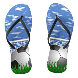 Tongs Football, balle et filet