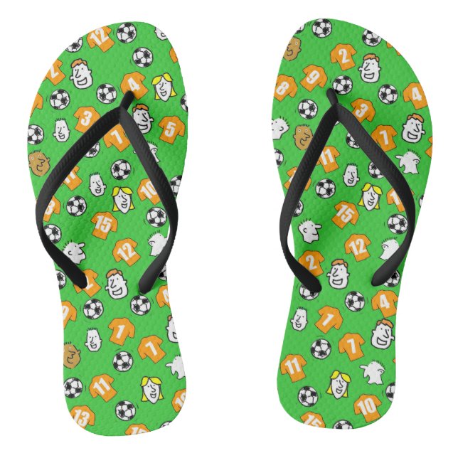 Tongs Football Thème Flip Flops dans vos Couleurs Club (Semelle)