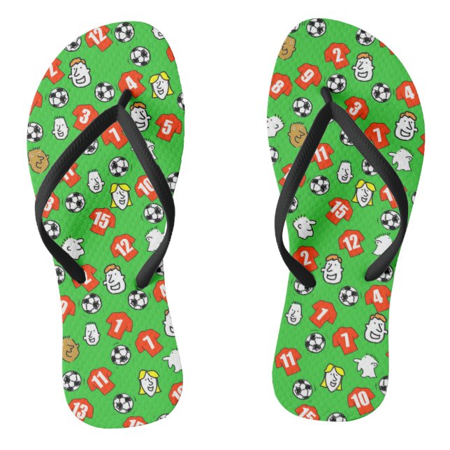 Tongs Football Thème Flip Flops dans vos Couleurs Club (Semelle)