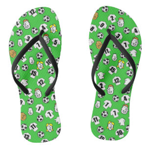 Tongs Football Thème Flip Flops dans vos Couleurs Club