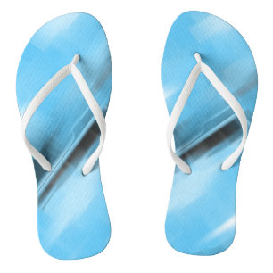 Tongs Formes évanescentes de turquoise et de noir contra