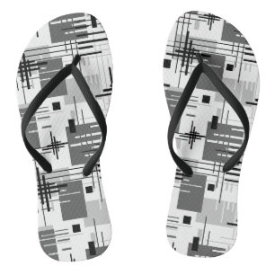 Tongs formes géométriques modernes Abstraites rayées
