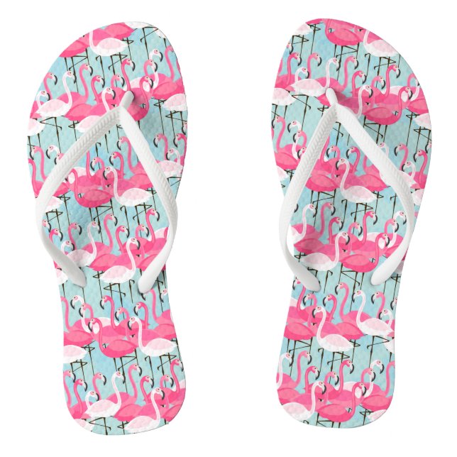 Tongs Foule rose et blanche des Flamants roses (Semelle)