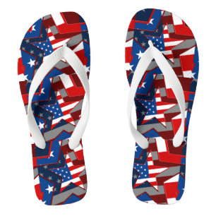 Tongs Frappe adulte de l'étoile du drapeau américain