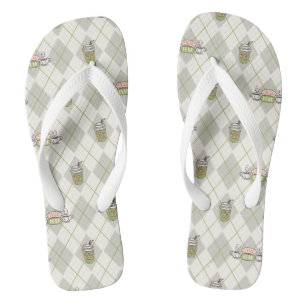 Tongs FRIENDS™ Motif à carreaux de Central Perk