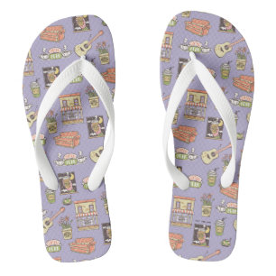 Tongs FRIENDS™   Motif d'icône violette