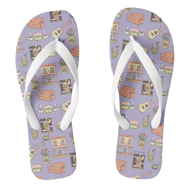 Tongs FRIENDS™ | Motif d'icône violette (Semelle)