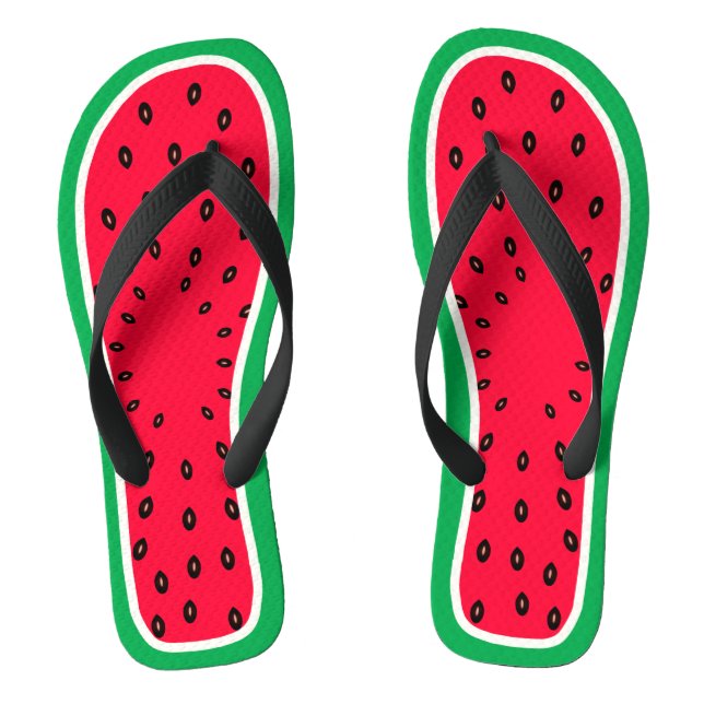 Tongs Fruit d'été Fruit d'été Fruit de pastèque amusant (Semelle)