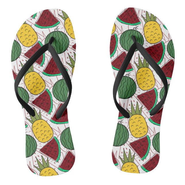 Tongs Fruit motif transparent | motif de surface de frui (Semelle)