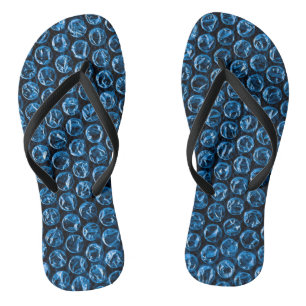 Tongs FUN Papier Bulle Bleu