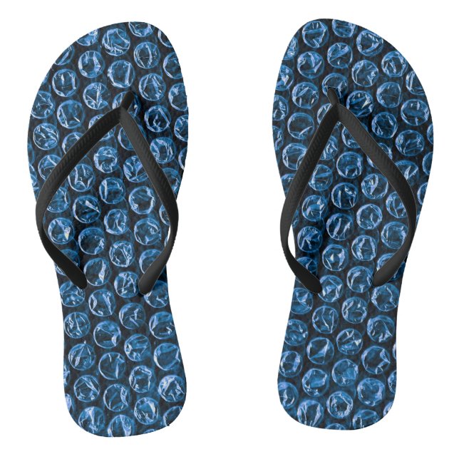 Tongs FUN Papier Bulle Bleu (Semelle)