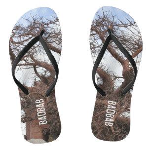 Tongs funky à motif de baobab