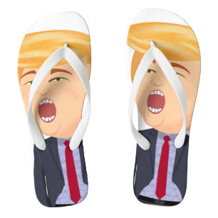 TONGS FUNNY TRUMP CARTOON FLIP FLOP