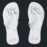Tongs Future Mme personnalisable<br><div class="desc">Bonne idée cadeau pour la mariée d'être.</div>