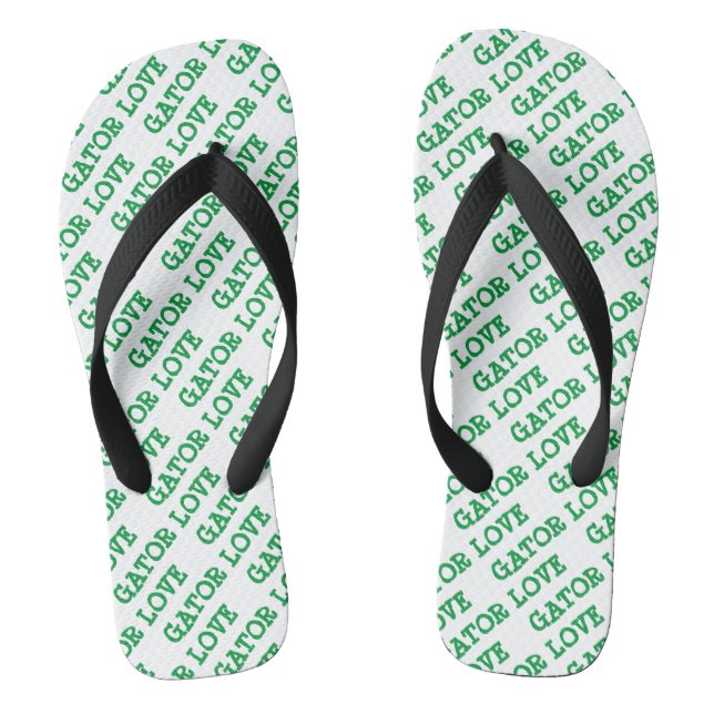 Tongs Gator Love Green Tiled Beach Flip Flops (Semelle)