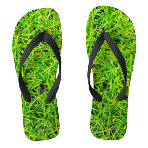 Tongs Gazon vibrant d'un vert émeraude