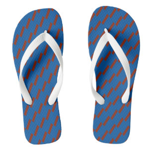 Tongs Géométrie rouge et bleue