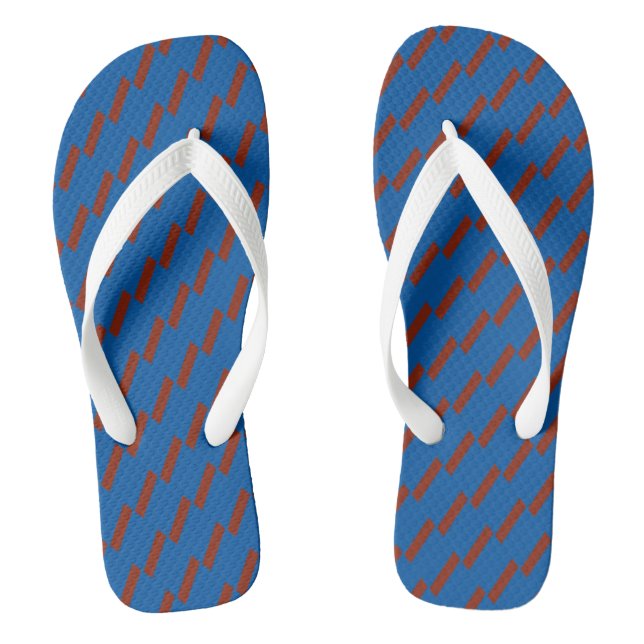 Tongs Géométrie rouge et bleue (Semelle)