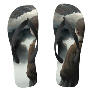 Tongs Girl with clouds