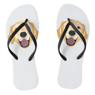 Tongs Golden retriever d'illustration