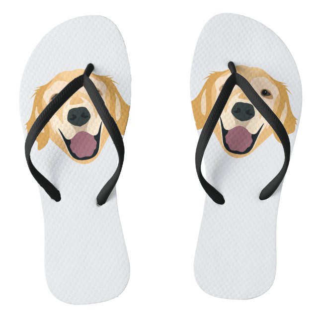 Tongs Golden retriever d'illustration (Semelle)