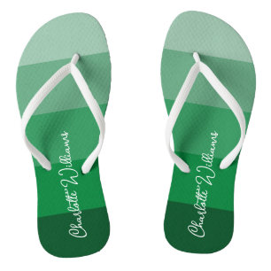 TONGS GORGEANT COULEUR VERTE STRIPE LINE NOM DU MOTIF