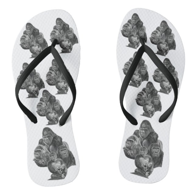 Tongs Gorilla Family  sandal (ゴリラ家族のサンダル）Gorilla Life (Semelle)