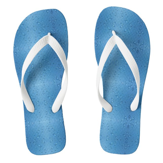 Tongs Gouttes d'eau sur fond de ciel bleu (Semelle)