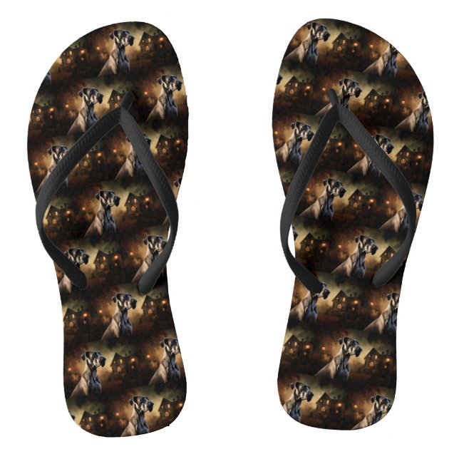Tongs Grand Danois Halloween Épouvantable (Semelle)