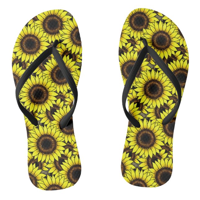Tongs Grand Tournesol Jaune Doré (Semelle)