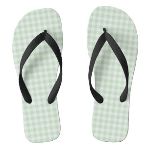 Tongs Green Pastel En vichy Flip Flops, Grand Sangle Adu
