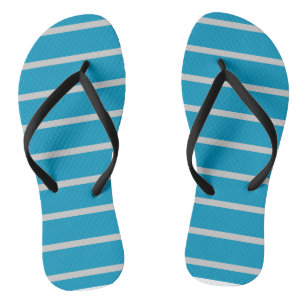 Tongs Gris et turquoise
