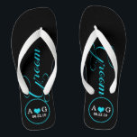 Tongs Groom personnalisé (bleu)<br><div class="desc">Amusants,  tongs de mariage personnalisés</div>