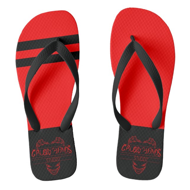 Tongs Grubby Hands Studio Flip Flops rouges (Semelle)