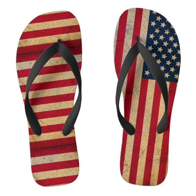 Tongs Grunge Distressed USA Flag Flip Flops (Semelle)